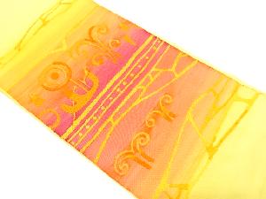 横段に抽象模様織り出し名古屋帯